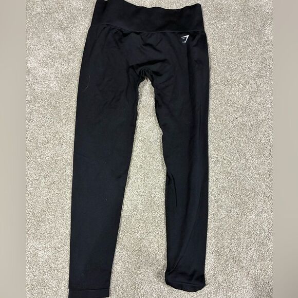 Gymshark Black High Waisted Logo Band Leggings XS - Picture 5 of 7